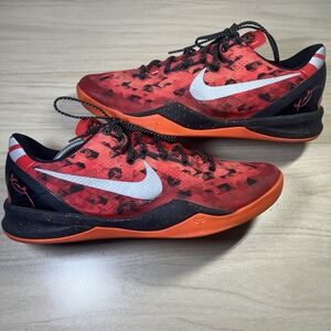 Nike Kobe 8 System VIII Challenge Red Reflective Silver/Orange 555035-600 Sz. 13